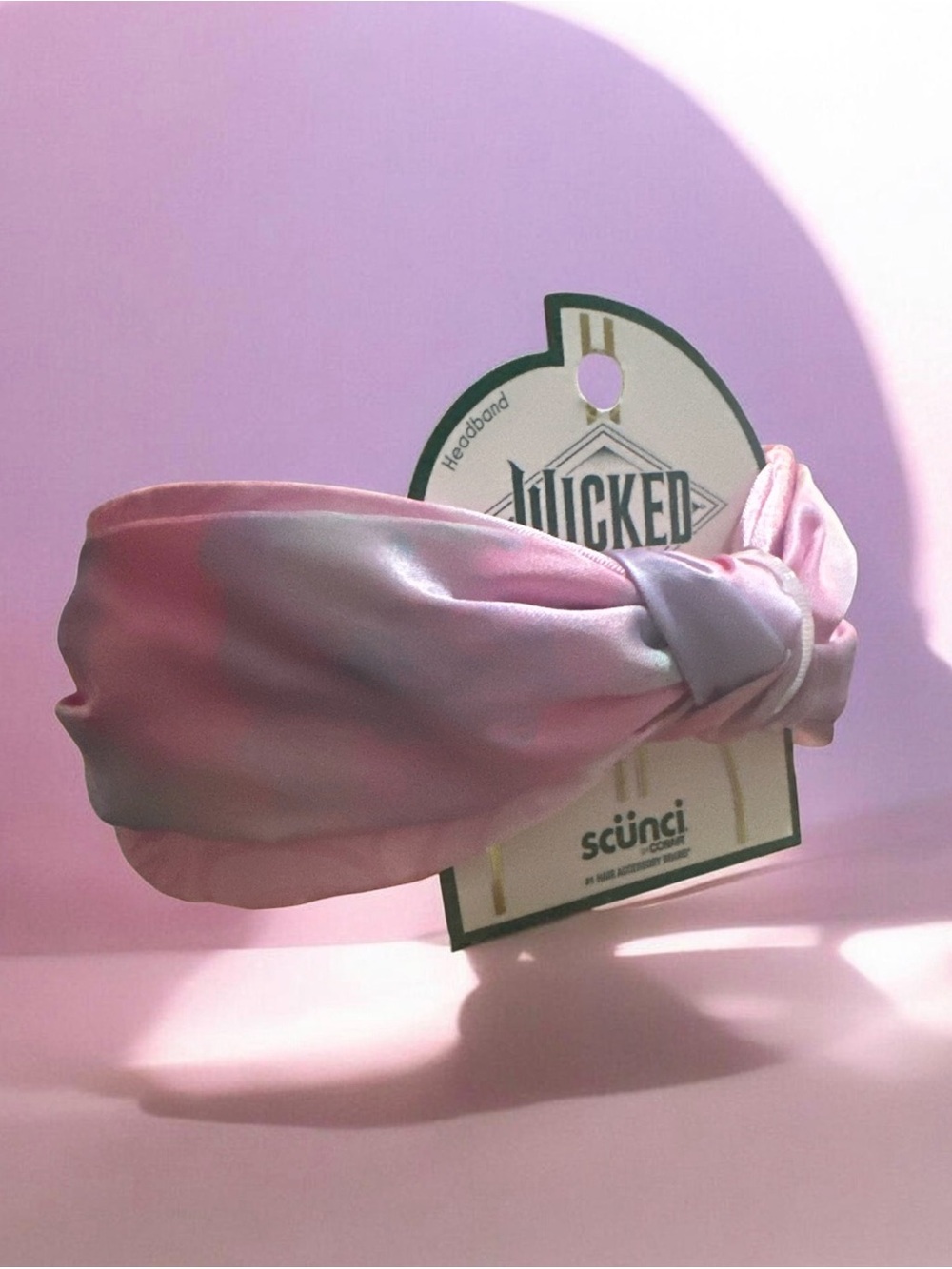 Scunci Pink Satin Knot Headband